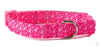 Pink Ribbon Dog collar handmade adjustable buckle 1" or 5/8" wide or leash Petcollarshandmade