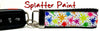 Splatter Paint Key Fob Wristlet Keychain 1 1/4"wide Zipper pull Camera strap Petcollarshandmade
