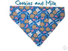 Cookies & Milk Dog Bandana Over the Collar bandana Dog collar bandana puppy - Petcollarshandmades