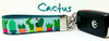 Cactus Key Fob Wristlet Keychain 1"wide Zipper pull Camera strap handmade - Petcollarshandmades