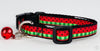 Watermelon cat or small dog collar 1/2" wide adjustable handmade bell or leash Petcollarshandmade