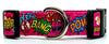 Super Hero pink dog collar handmade adjustable buckle 1"or 5/8" wide or leash Petcollarshandmade