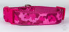 Pink Camo dog collar handmade adjustable buckle 1" or 5/8" wide or leash hunting Petcollarshandmade