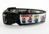 Minions dog collar handmade adjustable buckle collar 1" wide or leash fabric - Petcollarshandmades