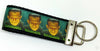 Frankenstein Key Fob Wristlet Keychain 1 1/4"wide Zipper pull Camera strap - Petcollarshandmades