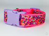 Valentine hearts dog collar handmade adjustable buckle collar 1"wide or leash - Petcollarshandmades