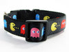 Pacman dog collar handmade adjustable buckle collar 1" or 5/8" wide or leash Petcollarshandmade