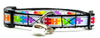 Autism Awareness cat or small dog collar 1/2"wide adjustable handmade Or leashes - Petcollarshandmades