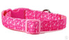 Pink Ribbon Dog collar handmade adjustable buckle 1" or 5/8" wide or leash Petcollarshandmade