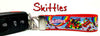 Skittles Key Fob Wristlet Keychain 1"wide Zipper pull Camera strap snack food - Petcollarshandmades