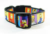 Simpsons dog collar handmade adjustable buckle collar 1" or 5/8" wide or leash - Petcollarshandmades