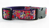 Sugar Skulls dog collar handmade adjustable buckle collar 1" wide or leash Petcollarshandmade