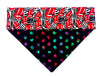 Rolling Stones Dog Bandana Over the Collar dog bandana Dog collar bandana Rock Petcollarshandmade
