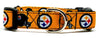 Steelers dog collar handmade adjustable buckle collar 5/8" wide or leash Petcollarshandmade