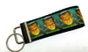 Frankenstein Key Fob Wristlet Keychain 1 1/4"wide Zipper pull Camera strap - Petcollarshandmades