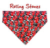Rolling Stones Dog Bandana Over the Collar dog bandana Dog collar bandana Rock Petcollarshandmade