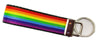 Rainbow Pride Key Fob Wristlet Keychain 1"wide Zipper pull Camera strap handmade - Petcollarshandmades