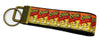 Cheetos Key Fob Wristlet Keychain 1"wide Zipper pull Camera strap handmade - Petcollarshandmades