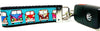 VW Bus Key Fob Wristlet Keychain 1 1/4"wide Zipper pull Camera strap - Petcollarshandmades