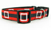 Christmas dog collar Santas belt handmade adjustable buckle collar 1"wide - Petcollarshandmades
