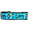 Lucy dog collar handmade adjustable buckle 1"or 5/8" wide or leash Petcollarshandmade