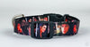 Michael dog collar handmade adjustable buckle collar 5/8" wide or leash fabric - Petcollarshandmades