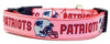 Patriots girl dog collar handmade adjustable buckle 1" or 5/8" wide or leash Petcollarshandmade