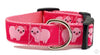 Piggies dog collar handmade adjustable buckle collar 1" wide leash fabric $6 - Petcollarshandmades