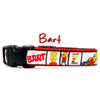 Bart Simpson dog collar handmade adjustable buckle 5/8" wide or leash TV show Petcollarshandmade