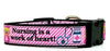 Nursing dog collar handmade adjustable buckle collar 1" wide or leash Petcollarshandmade