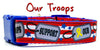 Support Our Troops dog collar handmade adjustable buckle collar 1" wide or leash - Petcollarshandmades