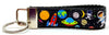 Space Key Fob Wristlet Keychain 1"wide Zipper pull Camera strap handmade - Petcollarshandmades