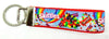 Skittles Key Fob Wristlet Keychain 1"wide Zipper pull Camera strap snack food - Petcollarshandmades
