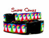 Snow Cones dog collar handmade  adjustable buckle collar 1" or 5/8"wide or leash Petcollarshandmade