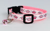 Princess cat or small dog collar 1/2" wide adjustable handmade bell or leash Petcollarshandmade