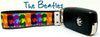 The Beatles Key Fob Wristlet Keychain 1"wide Zipper pull Camera strap handmade - Petcollarshandmades