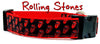 Rolling Stones dog collar Handmade adjustable buckle 1" or 5/8" wide or leash Petcollarshandmade