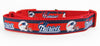 Patriots dog collar handmade adjustable buckle collar football 1" wide or leash Petcollarshandmade