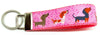 Dachshund Key Fob Wristlet Keychain 1"wide Zipper pull Camera strap handmade - Petcollarshandmades