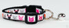 Kittens cat or small dog collar 1/2" wide adjustable handmade bell leash - Petcollarshandmades