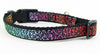 Animal Print cat or small dog collar 1/2" wide adjustable handmade bell or leash Petcollarshandmade