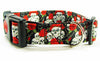 Skulls dog collar Handmade adjustable buckle collar 1" wide or leash Petcollarshandmade