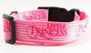 Princess Dog collar handmade adjustable buckle collar 1" wide or leash Pink Petcollarshandmade