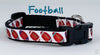 Football cat or small dog collar 1/2" wide adjustable handmade bell leash - Petcollarshandmades
