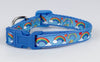 Rainbows cat or small dog collar 1/2" wide adjustable handmade bell or leash Petcollarshandmade