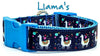 Llamas Dog collar handmade adjustable buckle collar 1" wide or leash - Petcollarshandmades