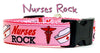 Nurses Rock dog collar handmade adjustable buckle collar 1" wide or leash - Petcollarshandmades