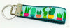 Cactus Key Fob Wristlet Keychain 1"wide Zipper pull Camera strap handmade - Petcollarshandmades
