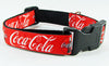 Coca Cola dog collar handmade adjustable buckle collar 1" or 5/8" wide or leash Petcollarshandmade
