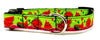 Watermelon dog collar handmade adjustable buckle collar 5/8" wide or leash Petcollarshandmade